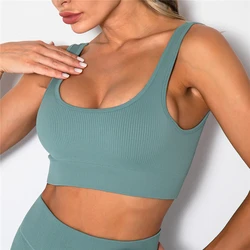 Seamless Women Sports Bras Fitness Gym Running Underwear Shockproof Bra Wireless Crop Top Breathable Yoga Bra