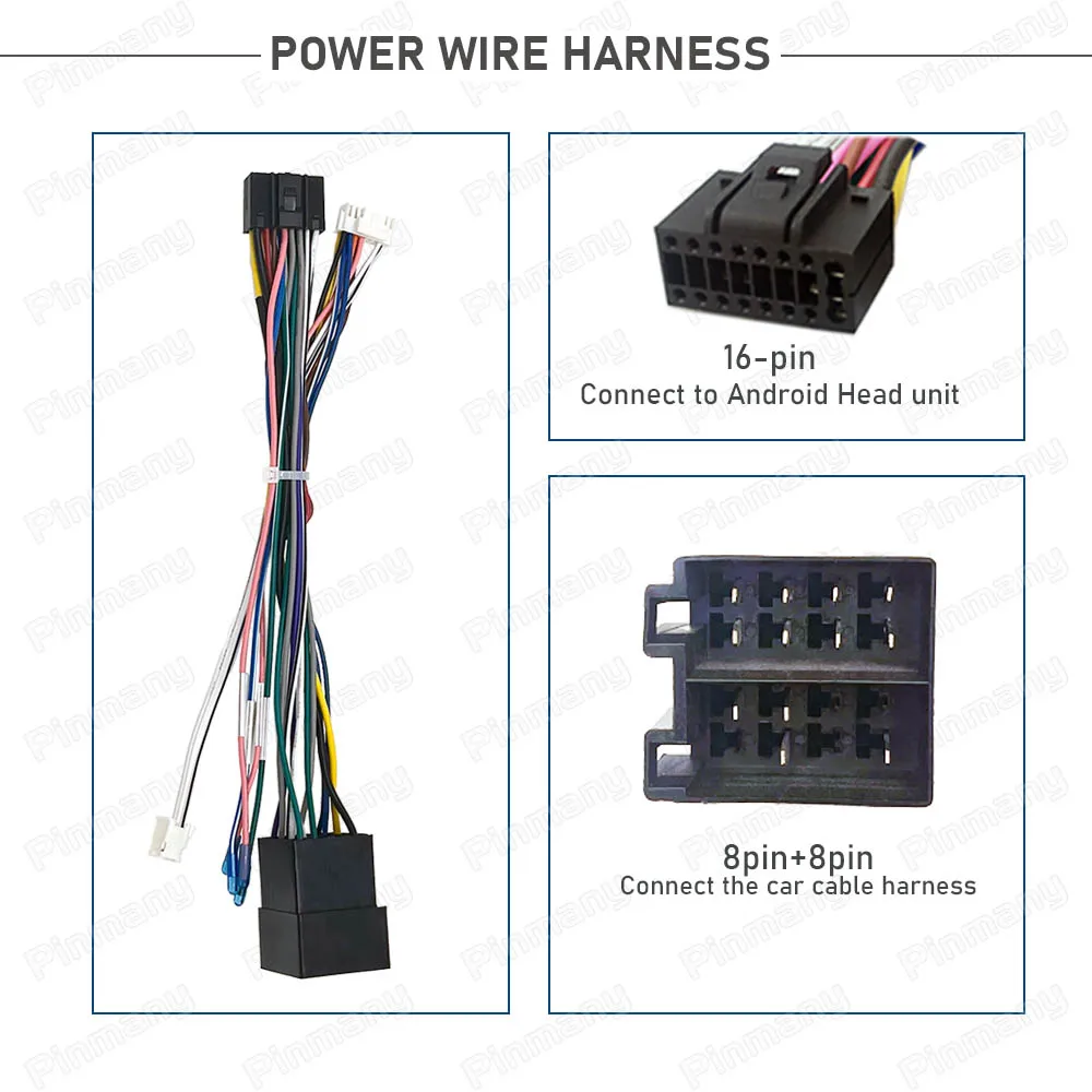 Car Radio Cable FTC1 Power Wire Harness Adapter with CAN Bus Decoder for Fiat 500 500C Croma Punto Qubo Ducato Doblo
