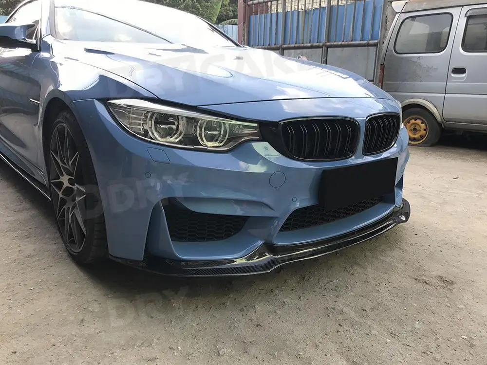 Alerón de labio divisor de parachoques delantero de coche para BMW F80 F82 F83 M3 M4 V estilo 2015-2020 kits de carrocería difusores Kits protectores de cubierta