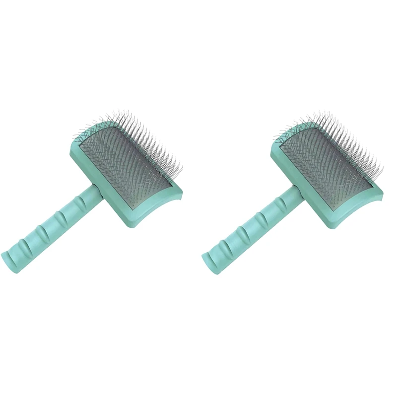 2X Firm Slicker Brush For Dogs- Extra Long Pin Slicker Brush For Large Dog Pet Grooming Wire Brush And Deshedding