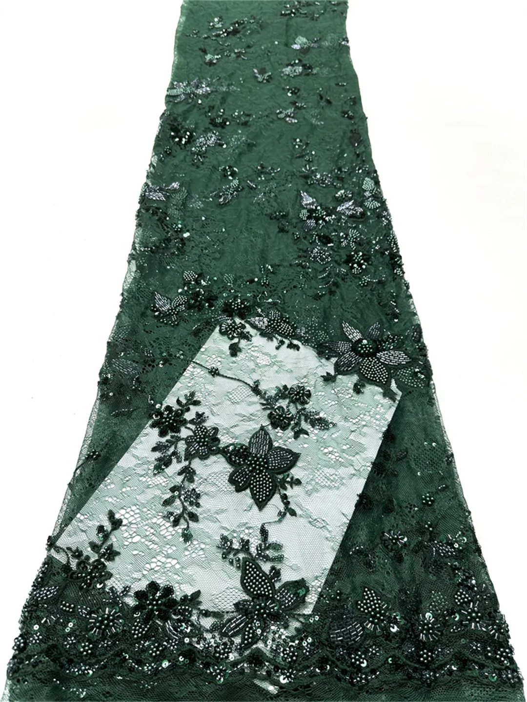 

Африканское 3D кружево 2026 года, высококачественная ткань из 5 ярдов, нигерийский тюль с бисером и пайетками, французский материал для свадебных и праздничных платьев