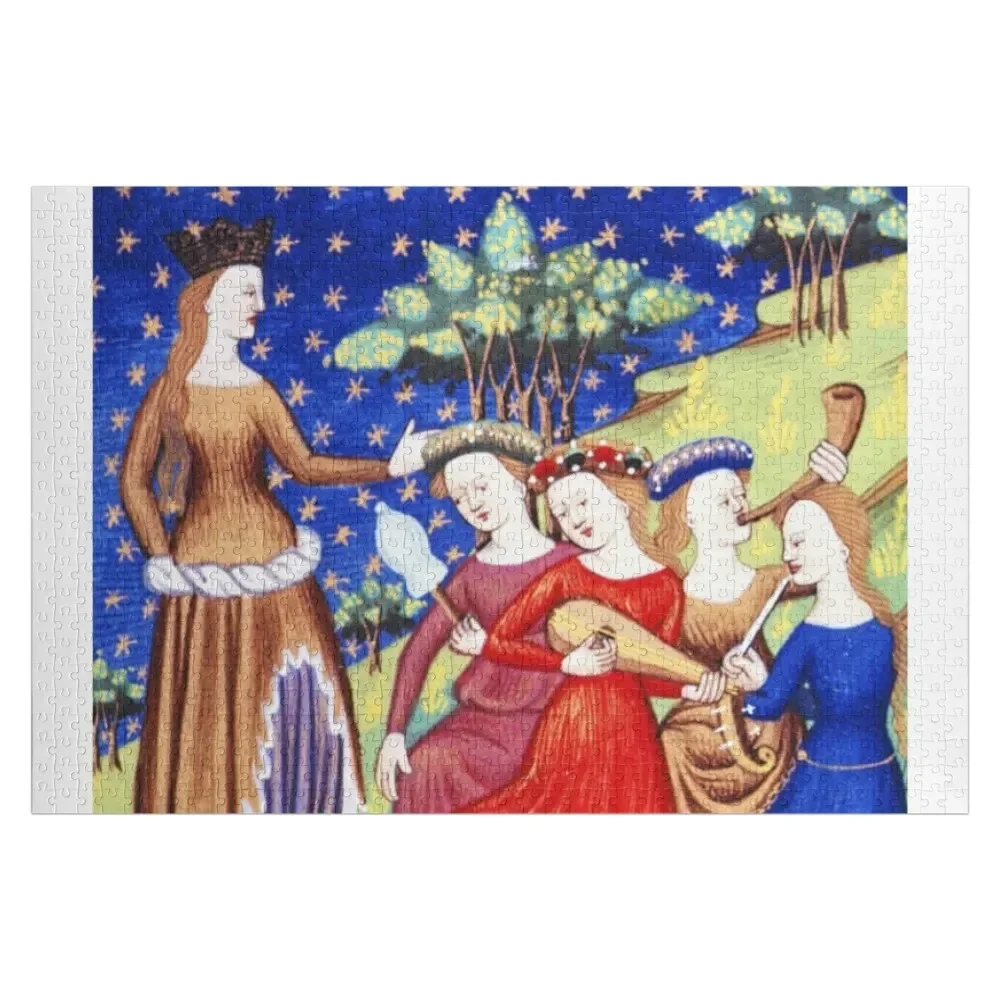 

Medieval princess and women playing music Jigsaw Puzzle Scale Motors Personalized Name Puzzle