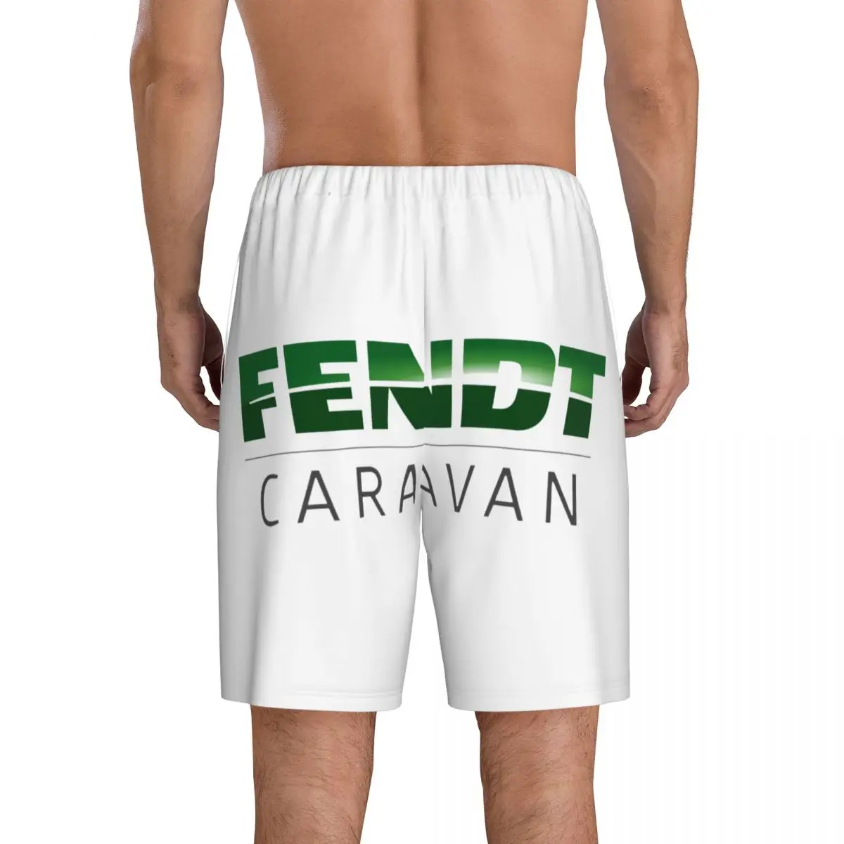 Custom Fendt Tractors Logo Pajama Bottoms Men Lounge Sleep Shorts Stretch Sleepwear Pjs with Pockets