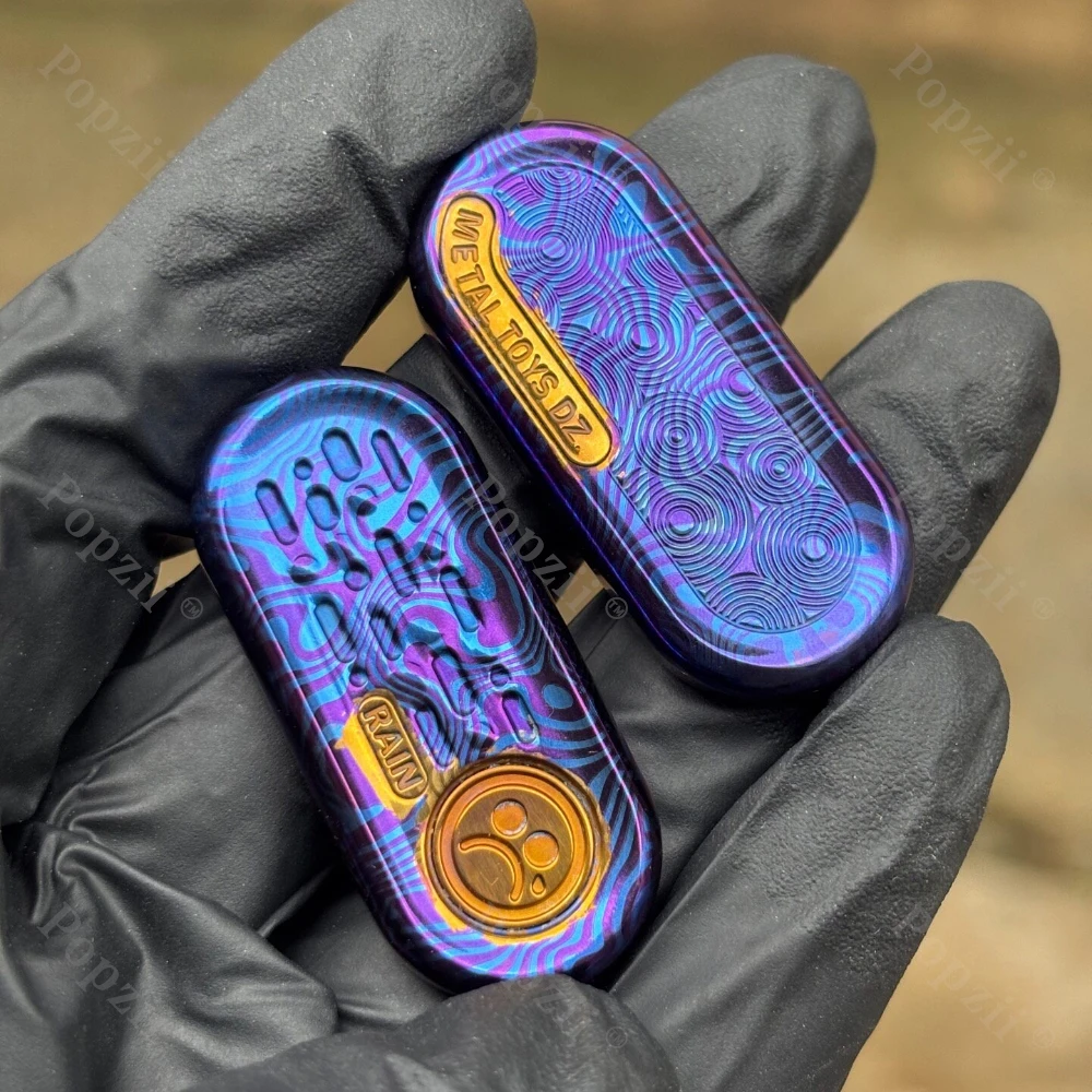 Metal Toys Dz Top B Titanium alloy DIY Hammer Carving Mechanical Push Slider Adults Stress Relief Toy Decompression Toy