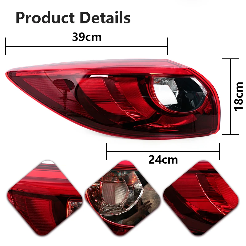 Tail Lights for Mazda Cx5 Cx-5 2016 European Version Car LED Rear Lamp Reversing Lamp Stop Brake Lamp Turn Signal Lamp