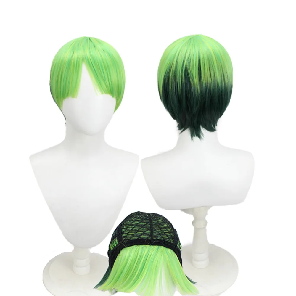 

Blue Exorcist Amaimon Cosplay Wig Green Ombre Synthetic Hair for Anime Costume