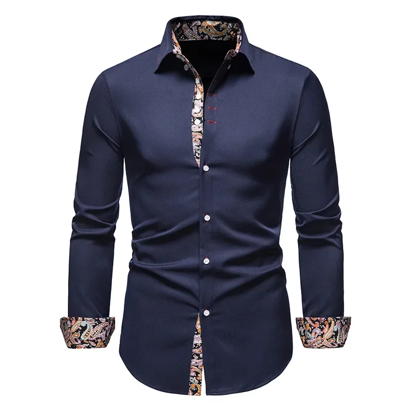 Men's Shirt with Collar White Shirts Man Long Sleeve Men's Shirts 2023 Mens Polo Shirts for Men Famous Brands