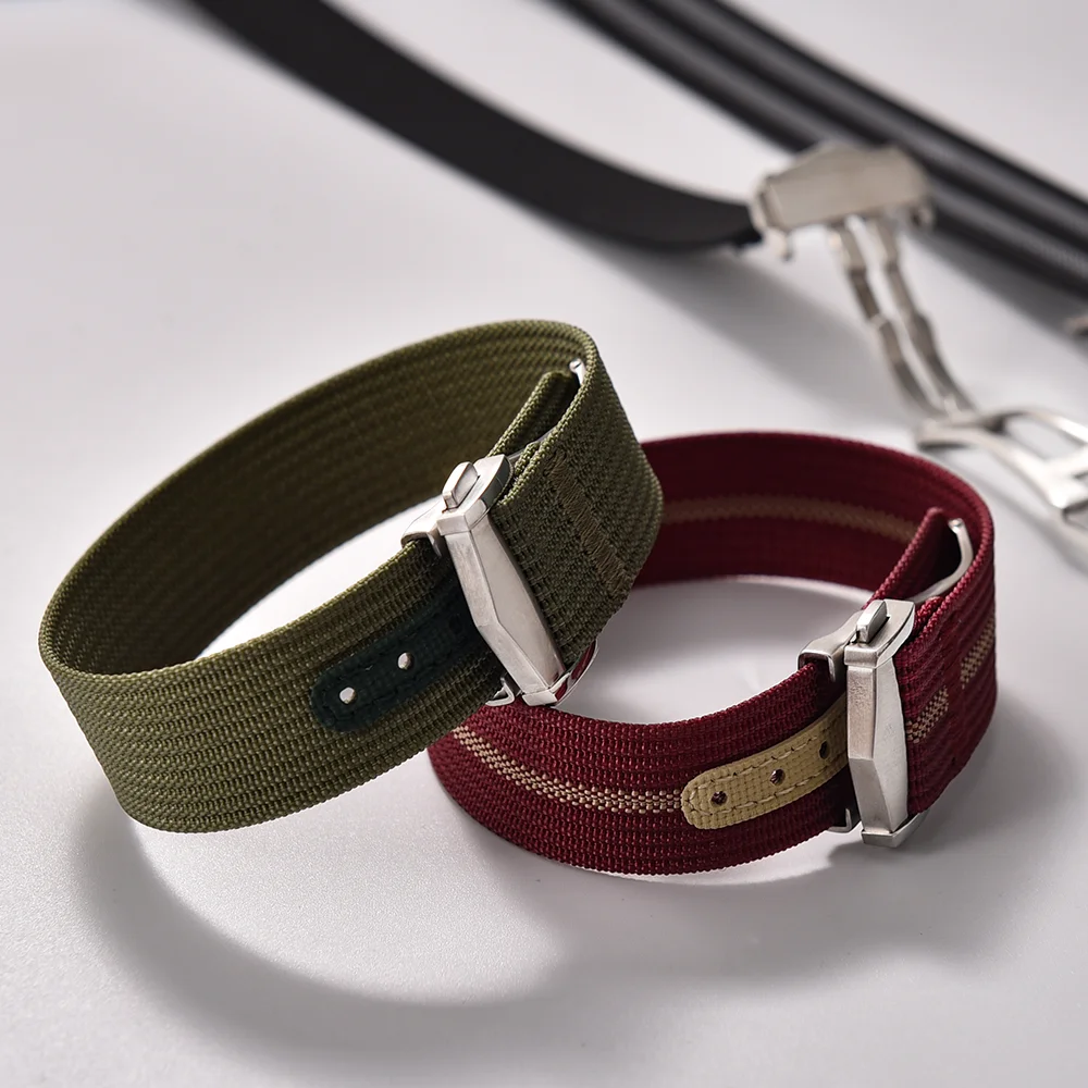 Canvas Nylon Watch Strap 18-20-22mm For Omega X Swatch MoonSwatch For Seiko Men Women Sport Waterproof Folding Buckle Watchbands