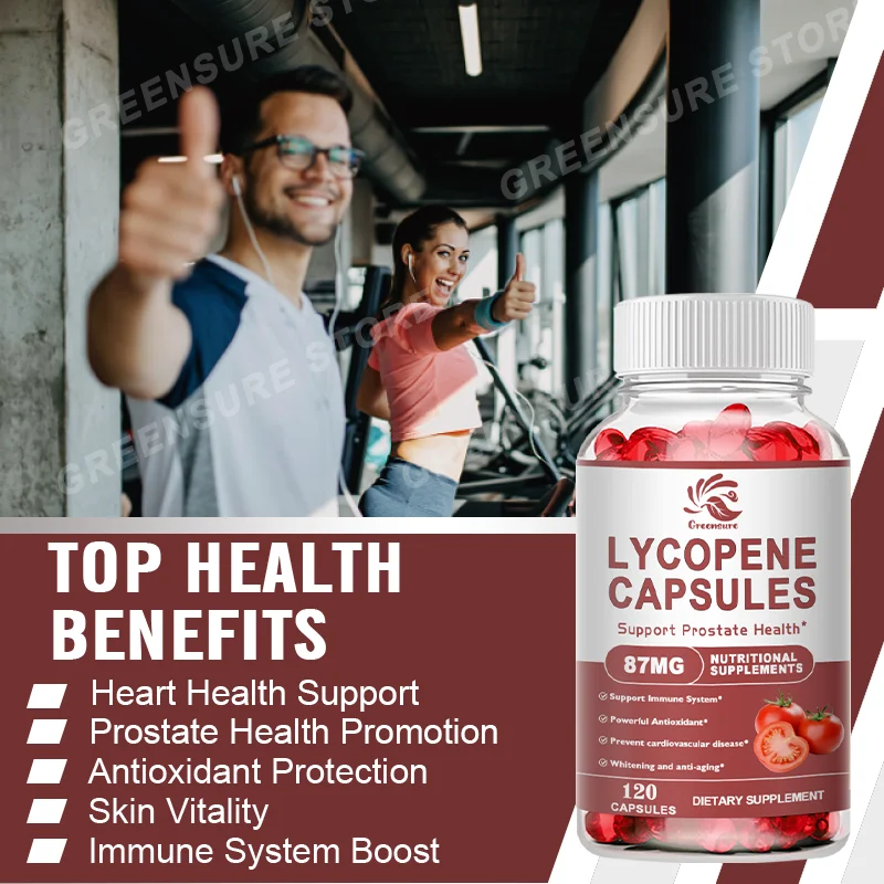 Lycopene Capsules - Promotes prostate health, supports heart health, provides antioxidant protection, enhances the immune system
