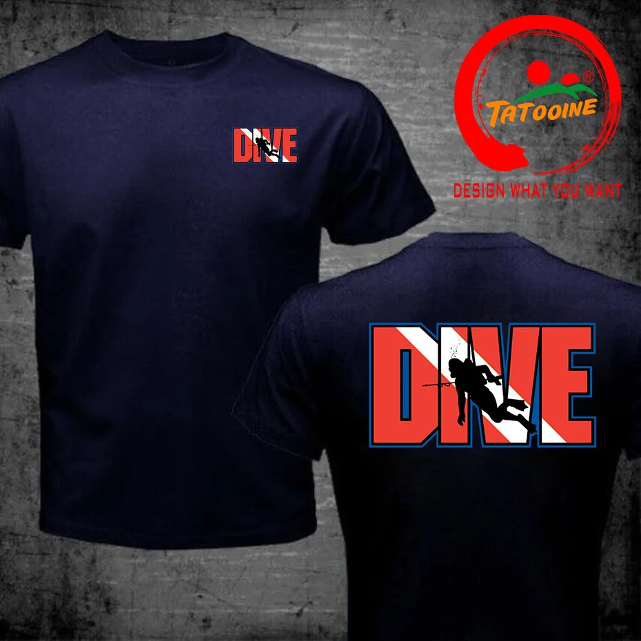 Awesome Scuba Drive T-Shirts Men Streetwear T Shirt Scuba Diver Ocean Diving T-Shirt Diver Gift Tshirt Cotton Tee Top Clothing