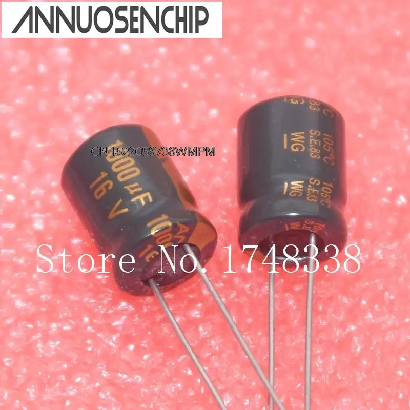 50PCS New and Original line CAP 16V 1000UF 10 * 12mm DIP electrolytic CAP  50pcs/pack 1000uf 16v