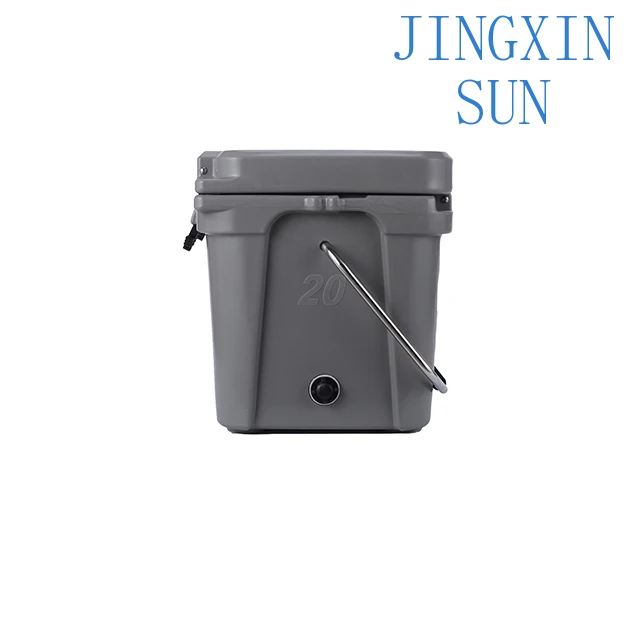 Small size portable high quality wholesale plastic hard rotomolded ice box with handle for camping