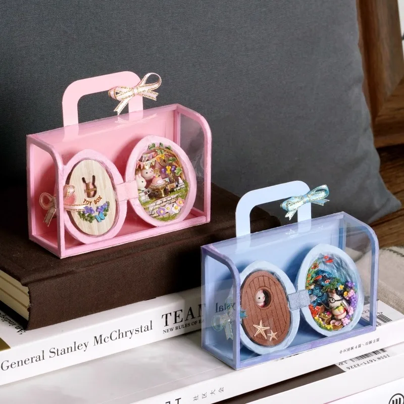 DIY Cottage handmade MINI ฉากขนาดเล็กกล่องวอลนัท House ของขวัญวันเกิดสาวน่ารักของเล่น