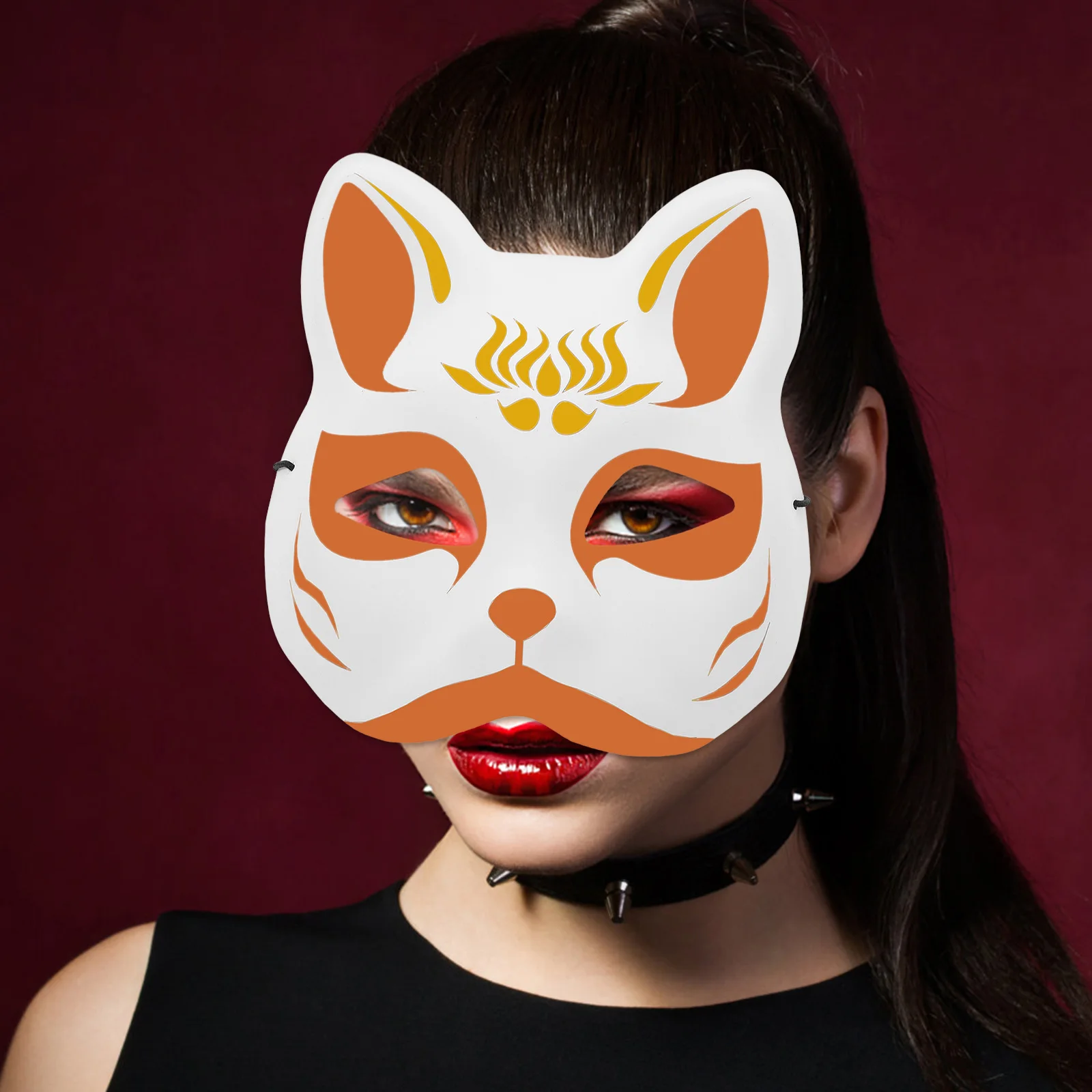 

Animal Mask Blank White Drawing Fox Masks Cat to Decorate Cosplay Paint Craft Diy