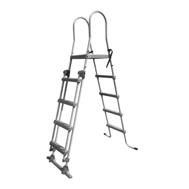 Pool Entry Step Ladder with Secure Non-Slip Steps for Above Ground Outdoor Swimming Pools Assemble Easily