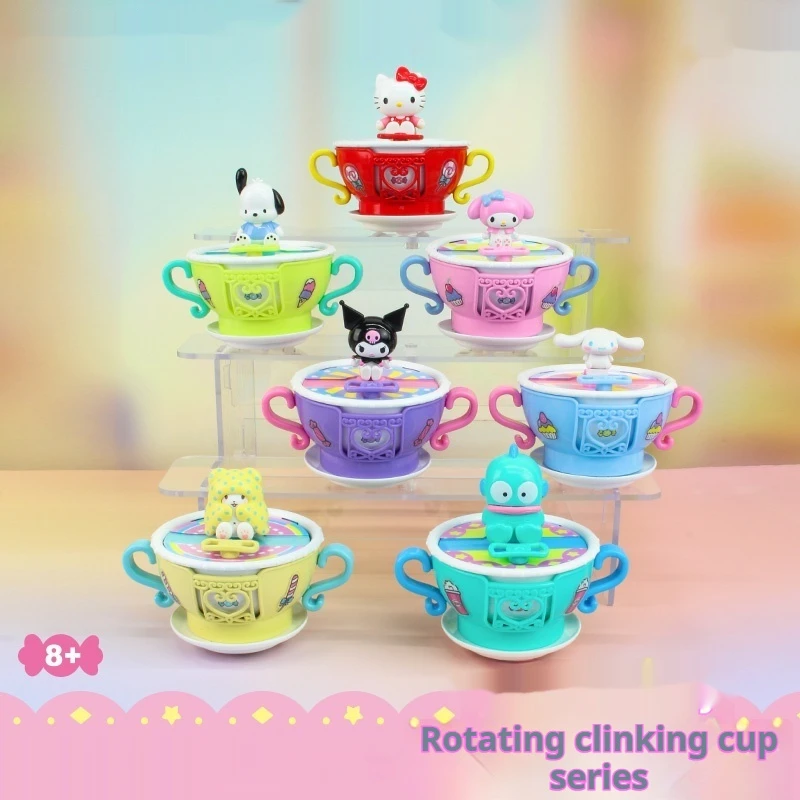 

Kuromi Rotating Touch Cup Series Blind Box Desktop Ornament Cartoon Decoration Cute Doll Trendy Toy Girl Heart Doll Anime Gift