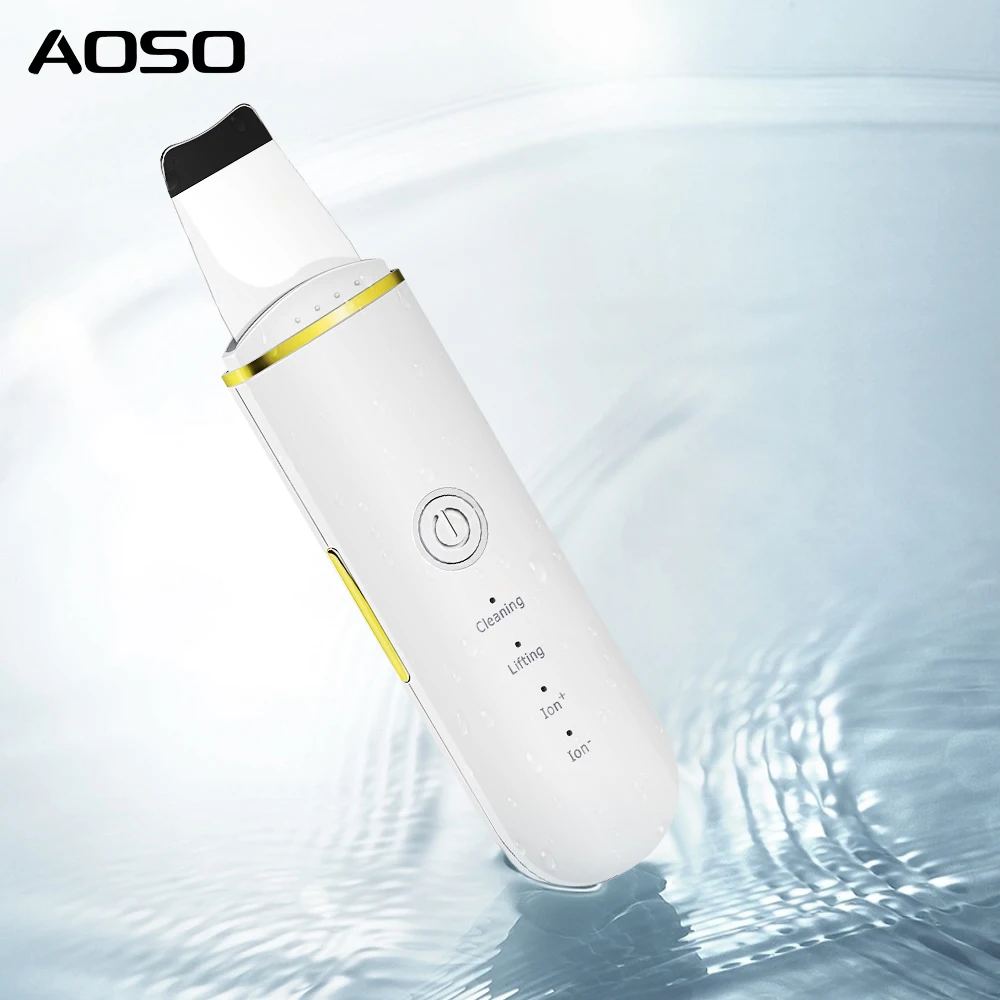 Ultrasonic Facial Cleanser - Home Use Pore Cleaner & Blackhead Remover Skin Spatula
