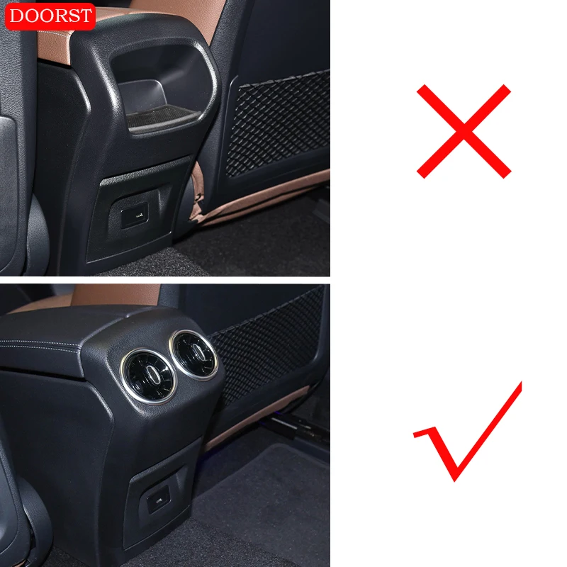 For Mercedes Benz A CLA Class W177 C118 Car Leather Panel Cover Rear Air Vent Cover Interior Modification Decoration Accessories