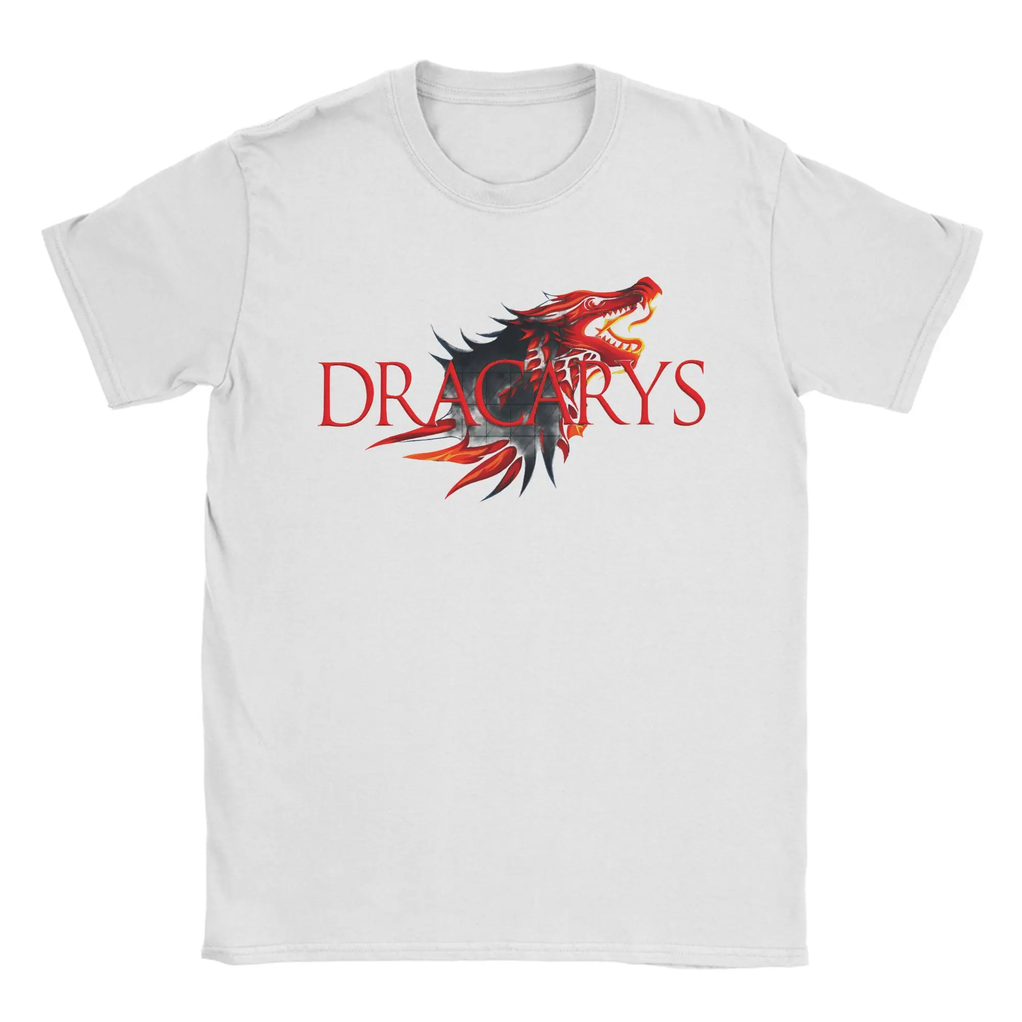 Camiseta Dracarys de Juego de Tronos, camisetas de algodón de verano para hombre, camiseta con patrón Harajuku, camisetas divertidas de manga corta Y2K
