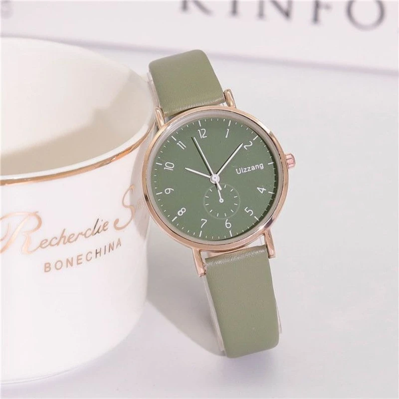 Novo relógio para mulheres vestido romântico pulseira relógio de pulso moda senhoras relógio de couro feminino montre femme