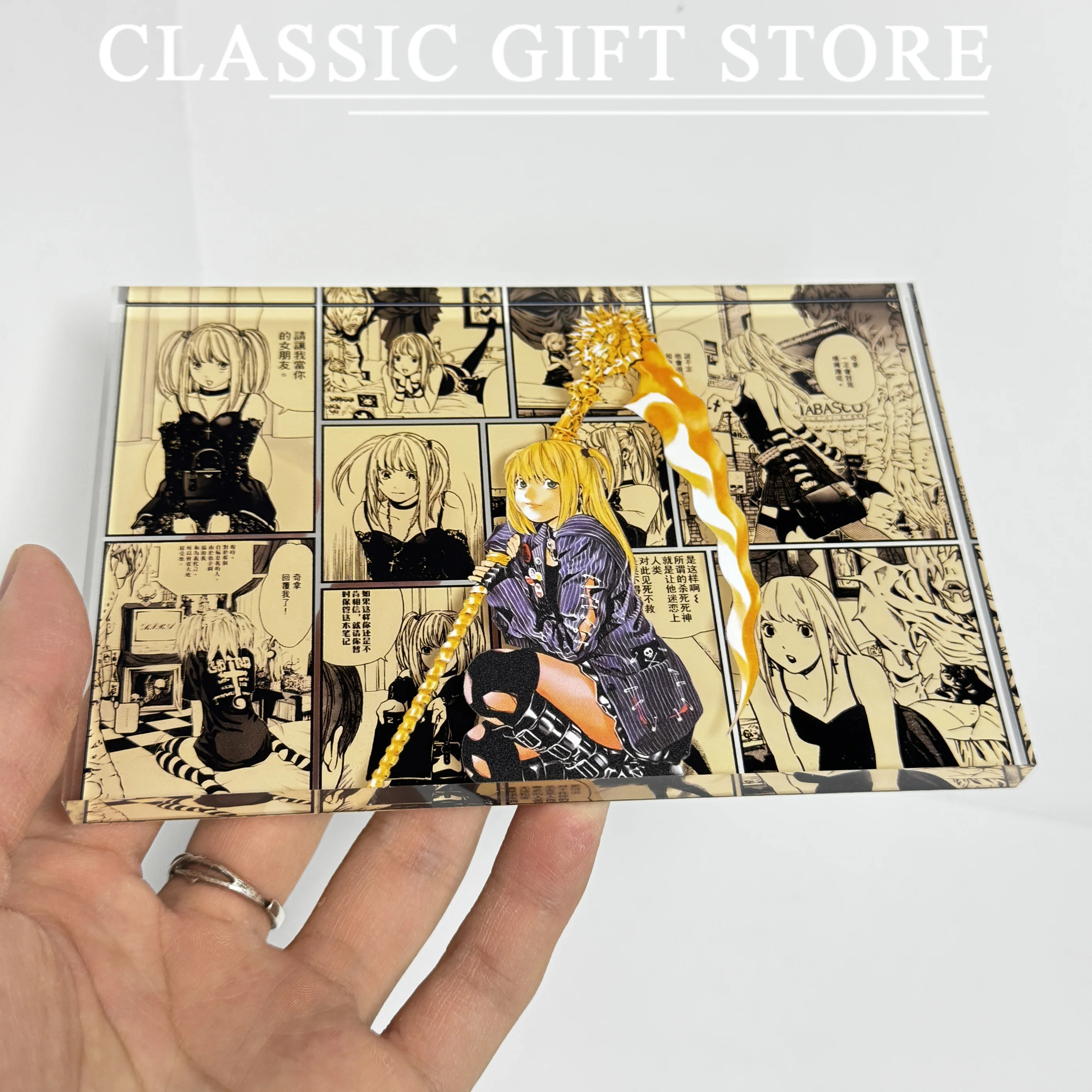 DEATH NOTE Anime Figuren MisaMisa Comic Acryl Baksteen Verjaardag Decor Model Speelgoed Artistiek Schilderen Desktop Ornament Fans Gift