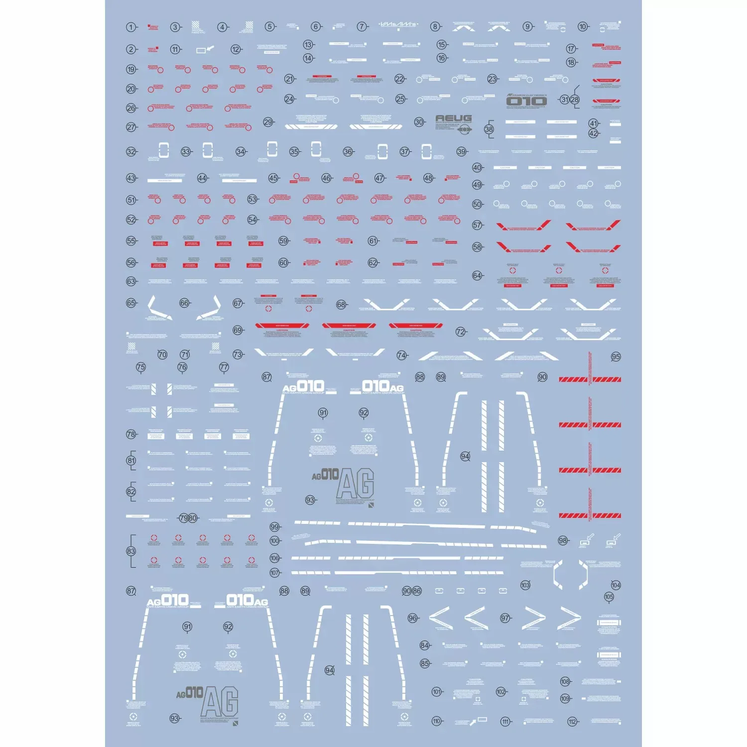 EVO calcomanía de agua para 1/100 MG ZZ Ver.KA modelo materiales auxiliares calcomanías de alta precisión modelo de plástico signos de detalle