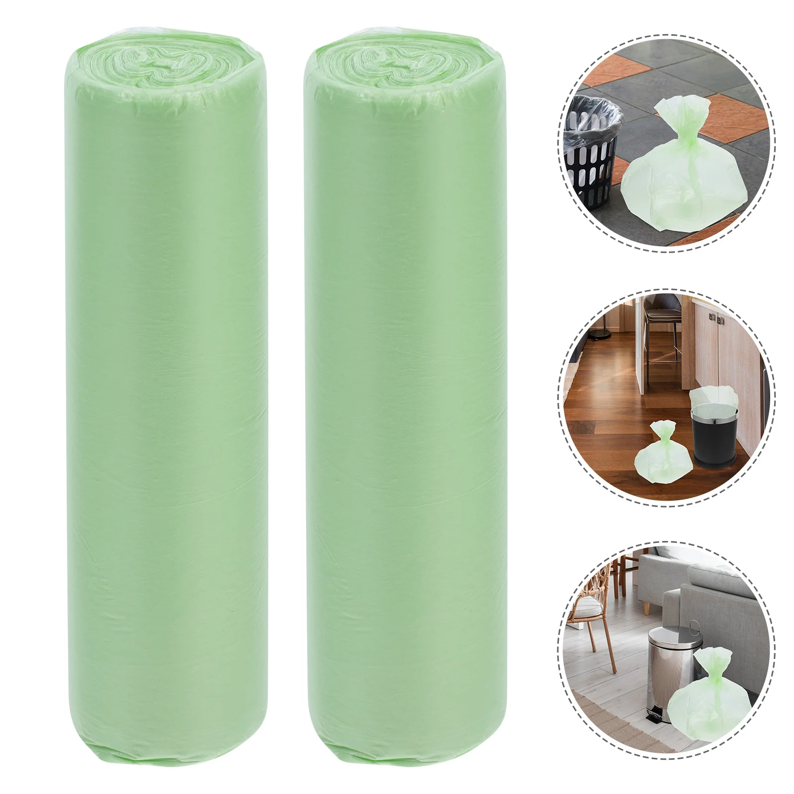 

5 Rolls Biodegradable Trash Bags Thickened Plastic Garbage Bags Kitchen Bathroom Bedroom Office Use Large Capacity