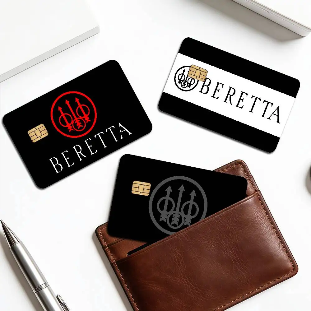 Gun Beretta Fashion Matte Gold Silver Black Matte Film Skin Sticker Tape for Bank Credit Debit Card