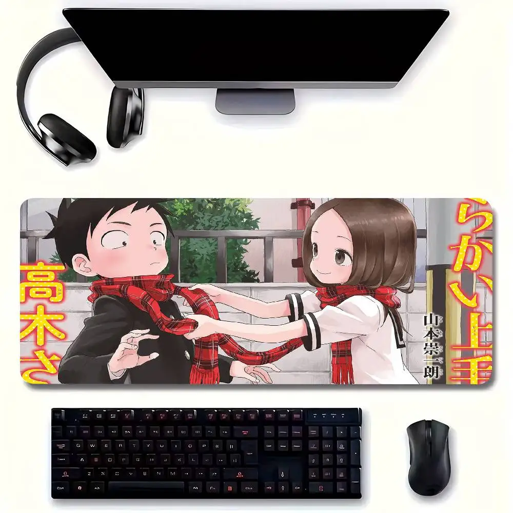 Teasing Master Takagi San Anime Mousepad Non-slip Suitable For Office Computers Laptops E-sports Game Desk Mats XXL Keyboard