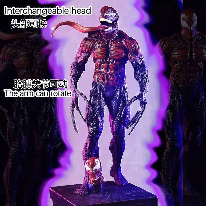 30cm Marvel Series Spider-Man Venom Symbiotic Toxin Double Headed Statue Model Doll Pvc Action Figures Collectible Toy Gifts