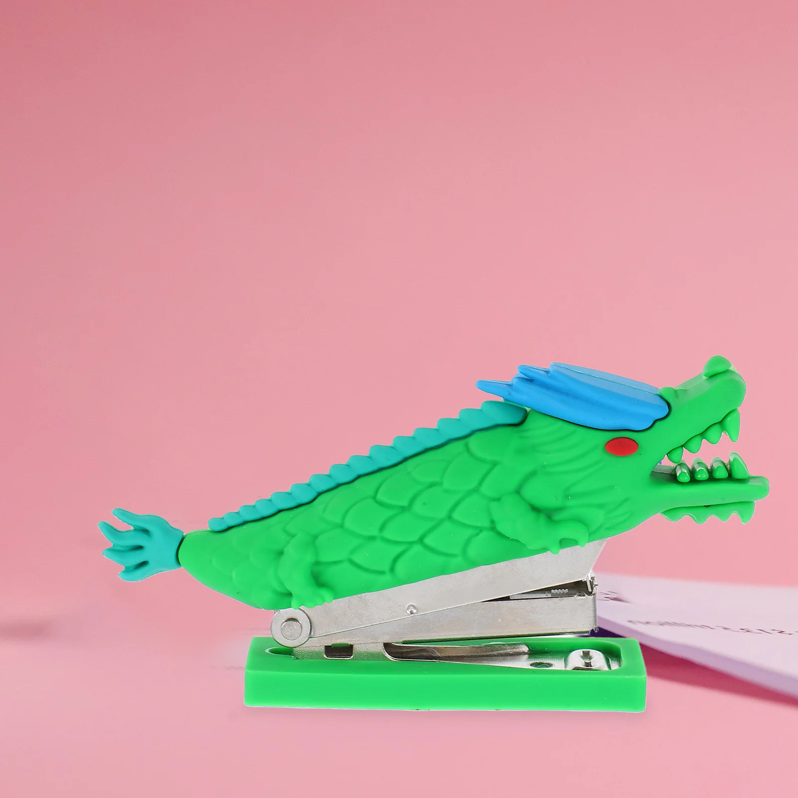 Mini Cute Dragon Stapler Functional and Decorative for Study Room Portable Lightweight Hand Stapler Modern Desk Accessories Set