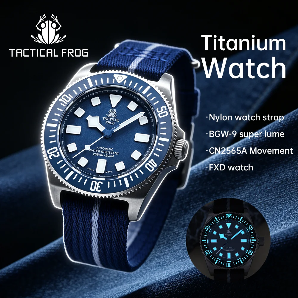Mens Mechanical Watch - Taktik Kurbağa Erkek Kol Saati, NH35A