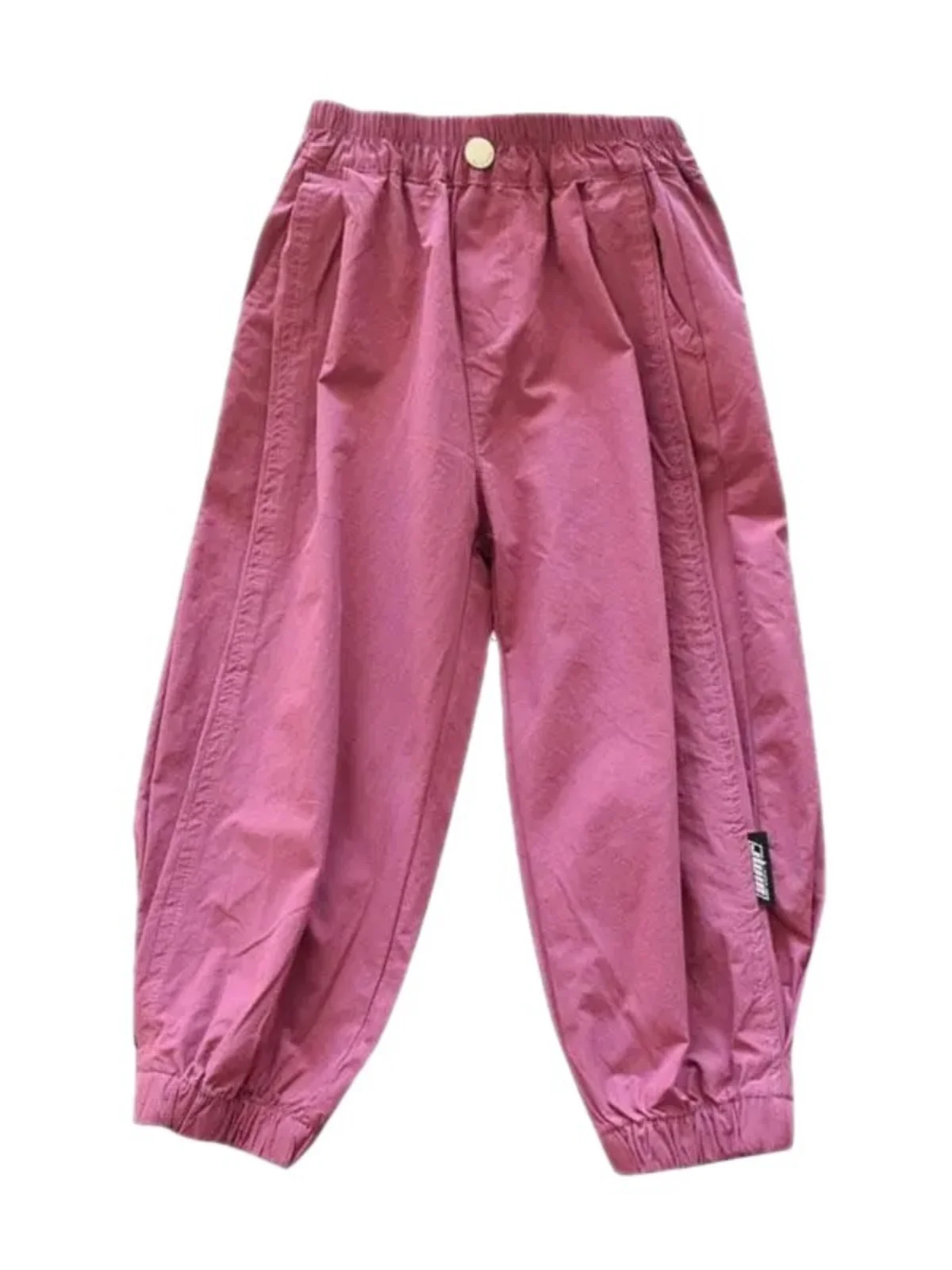 الفتيات فضفاضة السراويل العمل غير الرسمية الربيع Faion الجانب شعار رقيقة الخريف فتاة صغيرة مكبل 9 نقاط السراويل أبي القديمة l الخصر