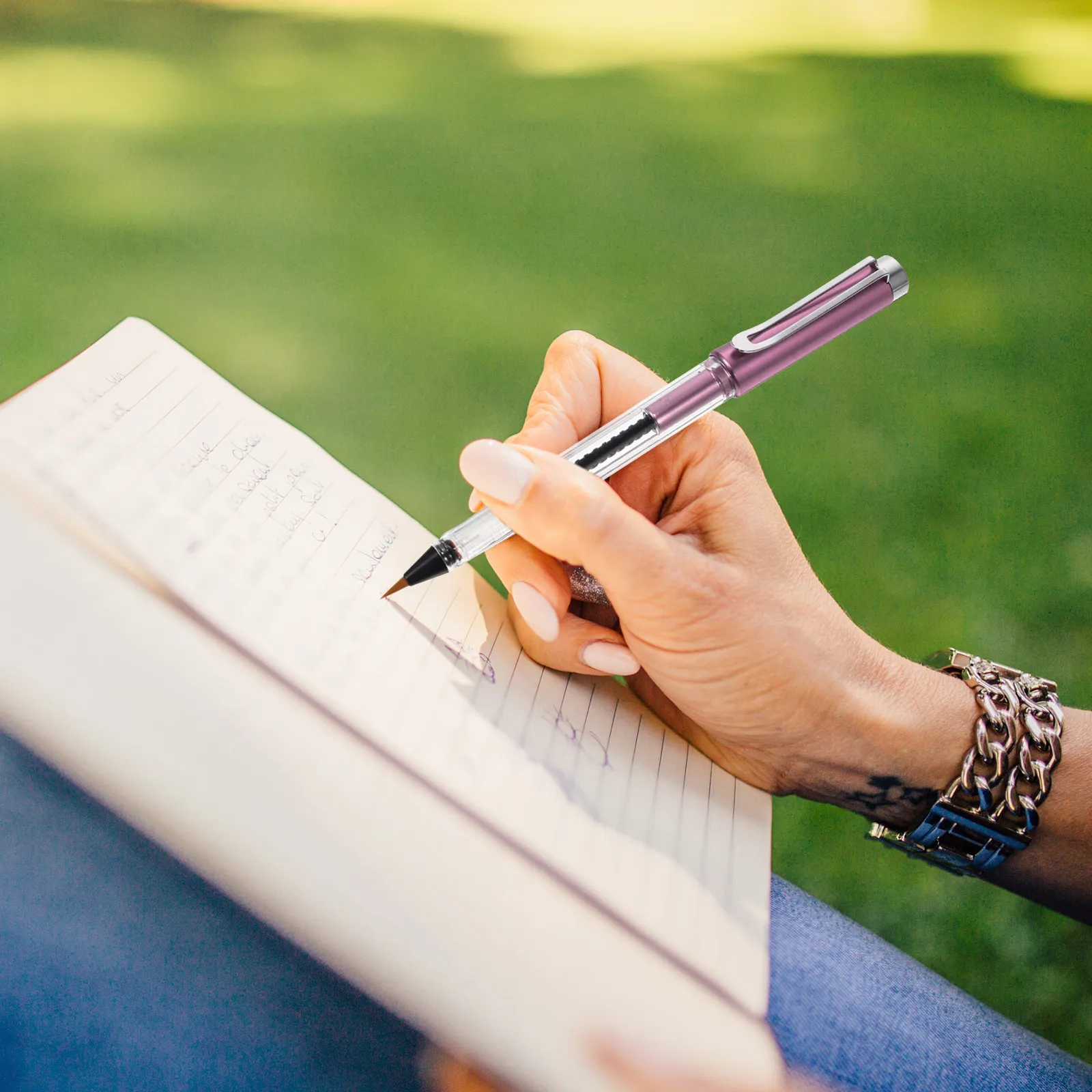 

1pc Refillable Brush Watercolor Pen For Calligraphy Drawing Writing School Office Supplies Water Coloring Pen Student Stationery