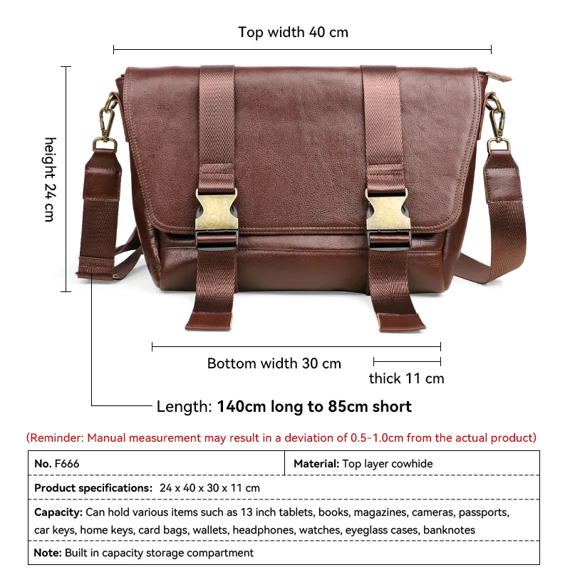 جديد الرجال حقيبة كتف جلدية حقيقية جلد طبيعي Crossbody حقيبة ساعي الأعمال حقيبة ساعي الكمبيوتر للذكور