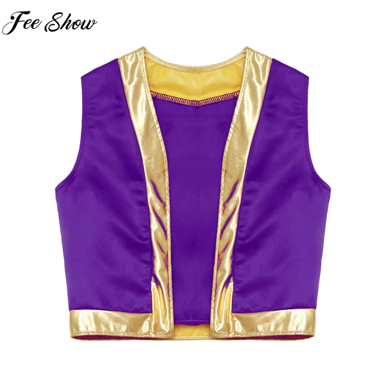 Boys Girls Halloween Theme Party Toad Game Character Super Brothers Cosplay Performance Costume Open Front Loose Vest Waistcoat