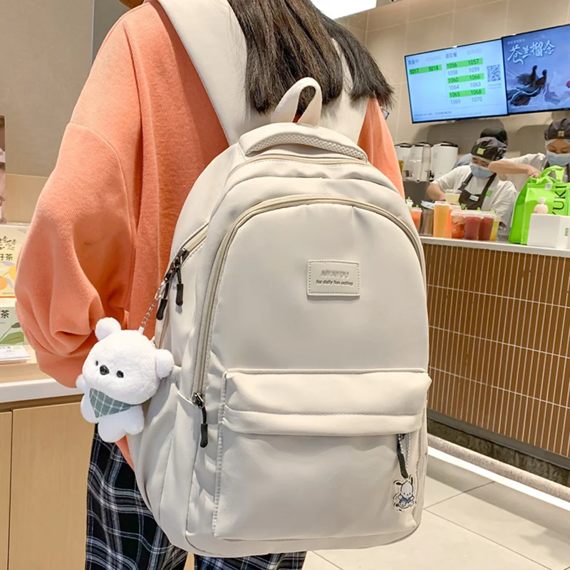 New Female Fashion Men High Capacity Waterproof College Backpack Trendy Women Laptop School Bags Cute Girl Travel Book Bag Cool