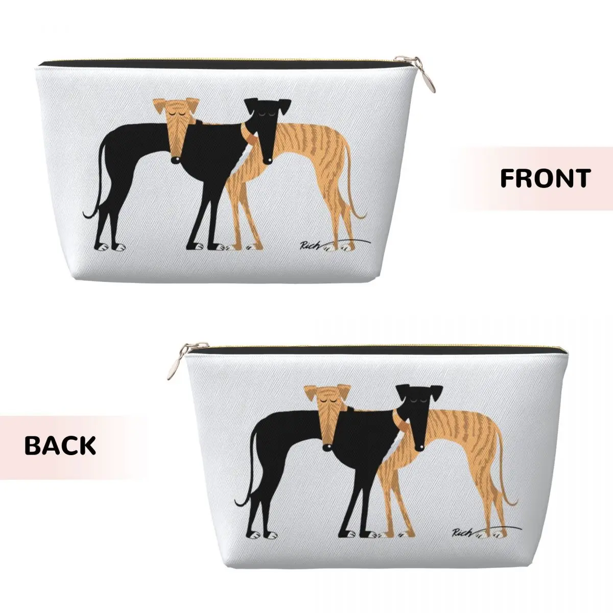 Custom Greyhound Dog Toiletry Bag Women Head Rest Brindle Hound Cosmetic Makeup Organizer Lady Beauty Storage Dopp Kit Case