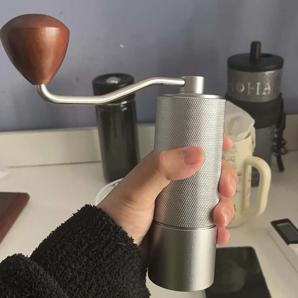 Manual Coffee Grinder Stainless Steel Conical Burr Adjustable Setting High Quality Portable Hand Grinder