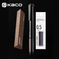 KACO NEW Easy 3in1 Wood Multi-Function Ballpoint Pen,Metal Black&Red&Mechanical Pen For Exam,Homework,Office Use,Smooth Writing