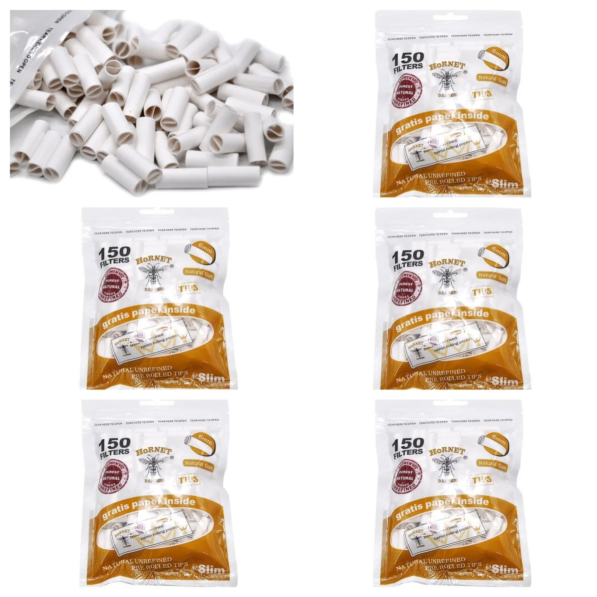 750 قطعة خطر الدبور 6 مللي متر سليم قبل توالت الطبيعية غير المكررة ورقة تصفية المتداول نصائح سليم اكسسوارات السجائر هدية للرجال