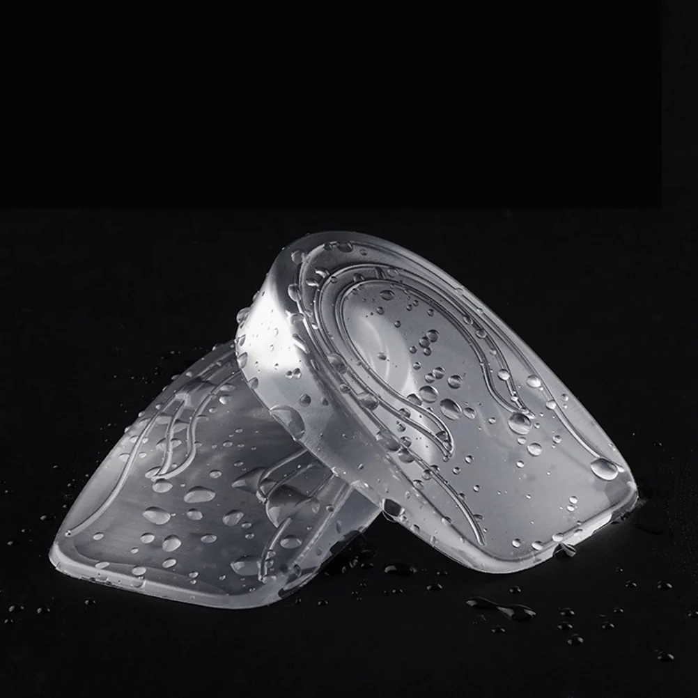 

2 Pairs Heightening Insoles Lightweight Shock Absorbing Heel Lifts Invisible Increase Cushions Gel Material Durable Safe