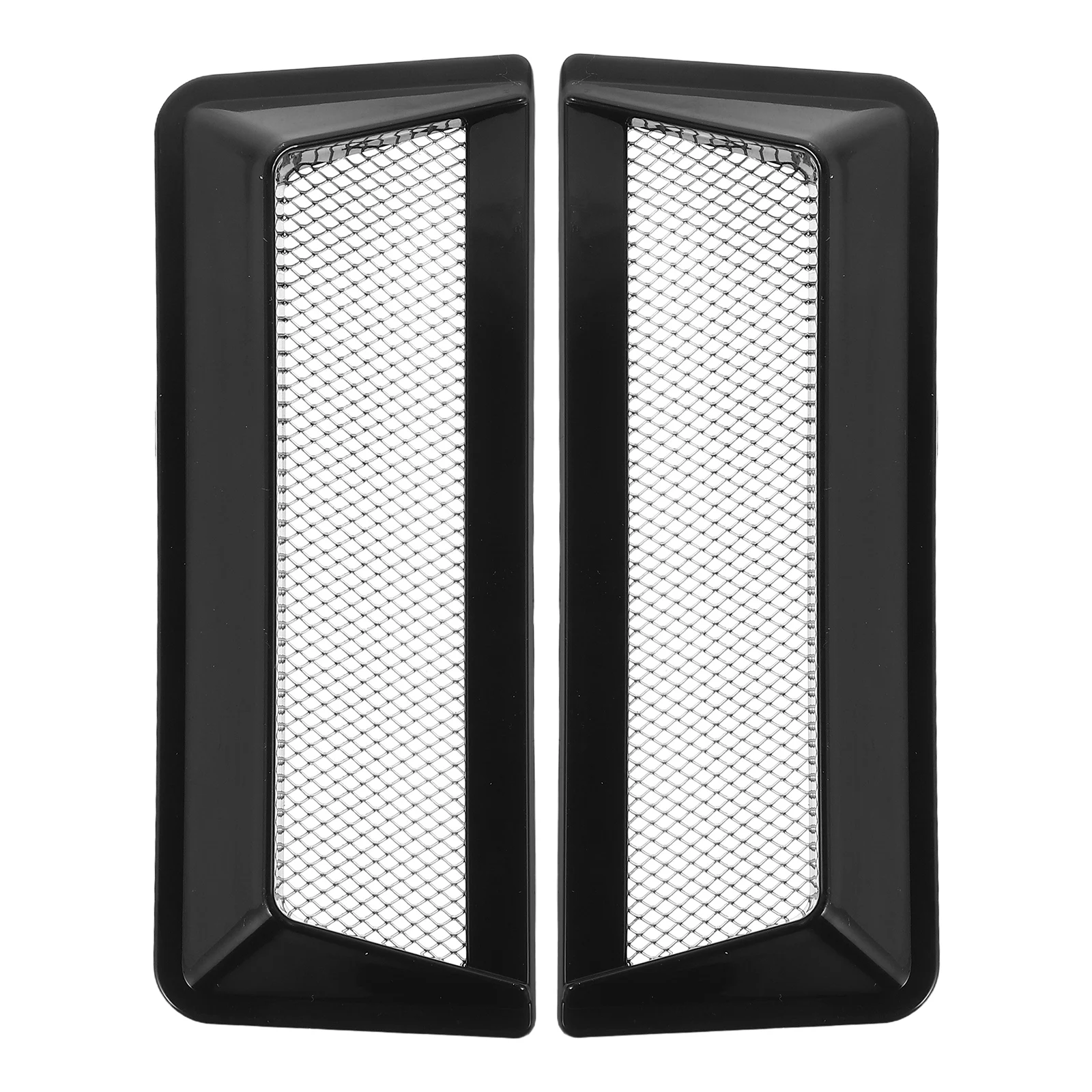 

1 Pair Vents Shark Gill Design Black ABS Material Easy Installation Universal Fit Car Engine Decoration Hood Air Intake Covers