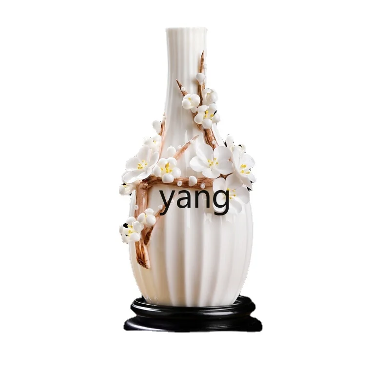 Yjq New Chinese Handmade Pear Flower Vase Living Room Flower Arrangement Wine Cabinet Office Study Table Decoration