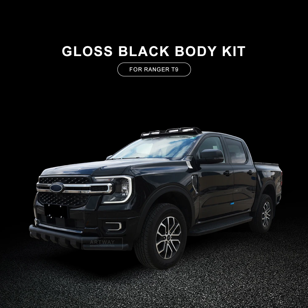 ملحقات تعديل السيارة المصد الأمامي شريط الثور لفورد رينجر رابتور T9 2024 مخصص