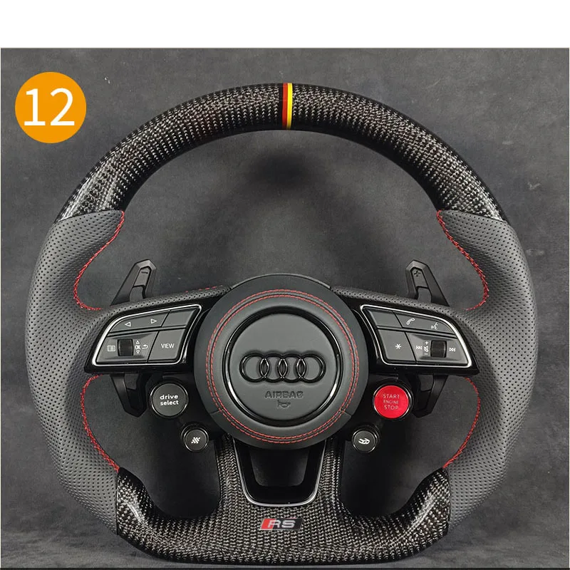 Fit for Audi A4 S4 A5 S5 B9 2017 2018 2019 replacement carbon fiber or leather Alcantara steering wheel Modification and upgrade