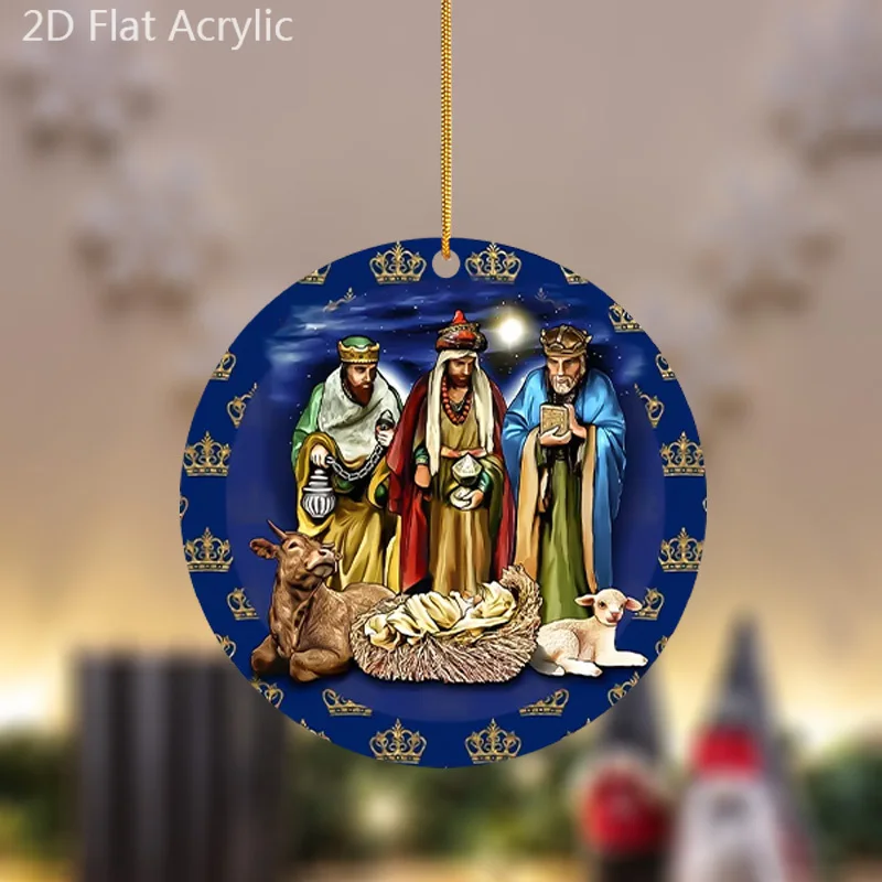 

1 керамическое плоское крестильное украшение 2D — идеальный подарок для вечеринок, фестивалей, праздников, патио и домашних окон.