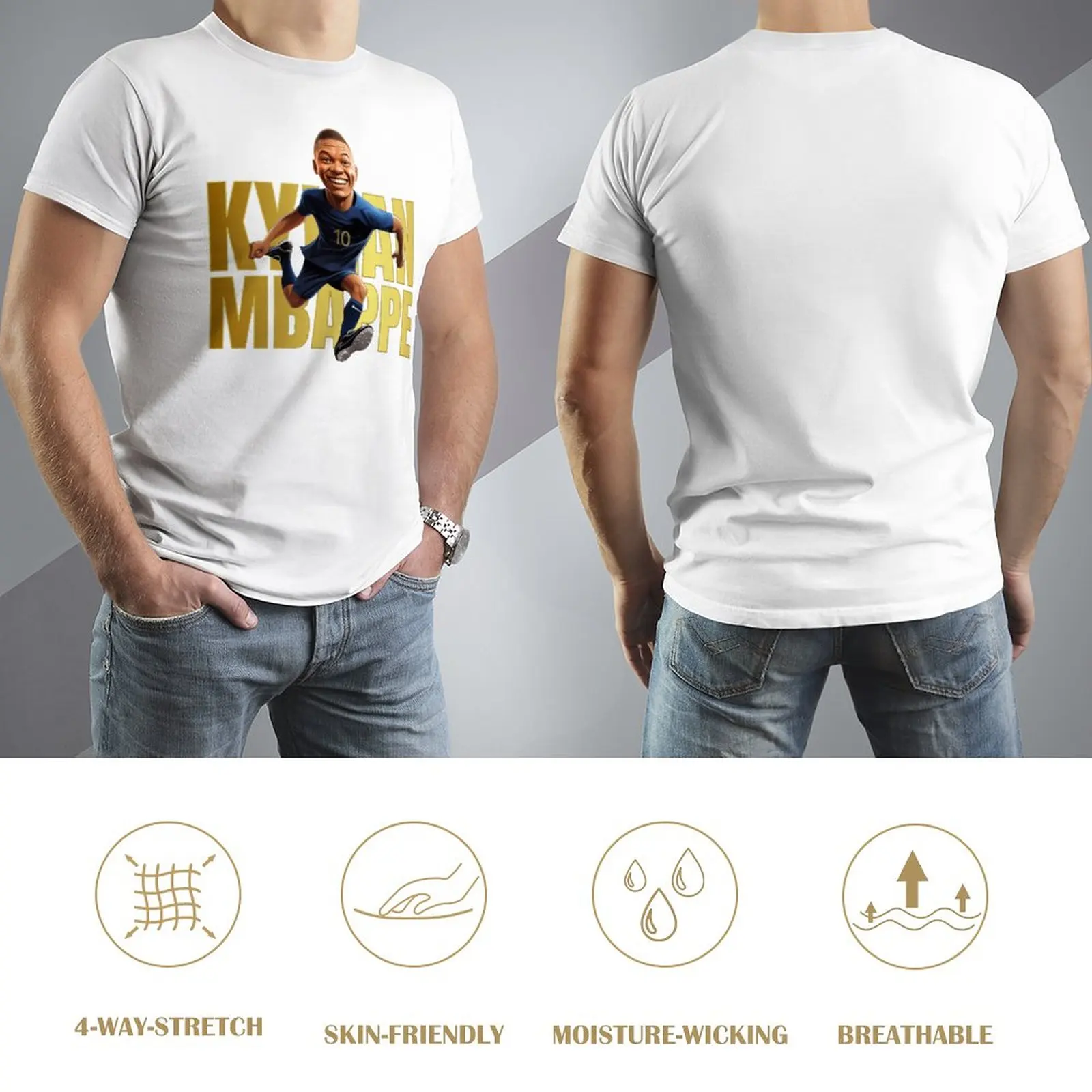 Creative Mbappe And Mbappé Kylian  France Football Team Soccer 5 Tshirt Move High Grade Leisure Eur Size