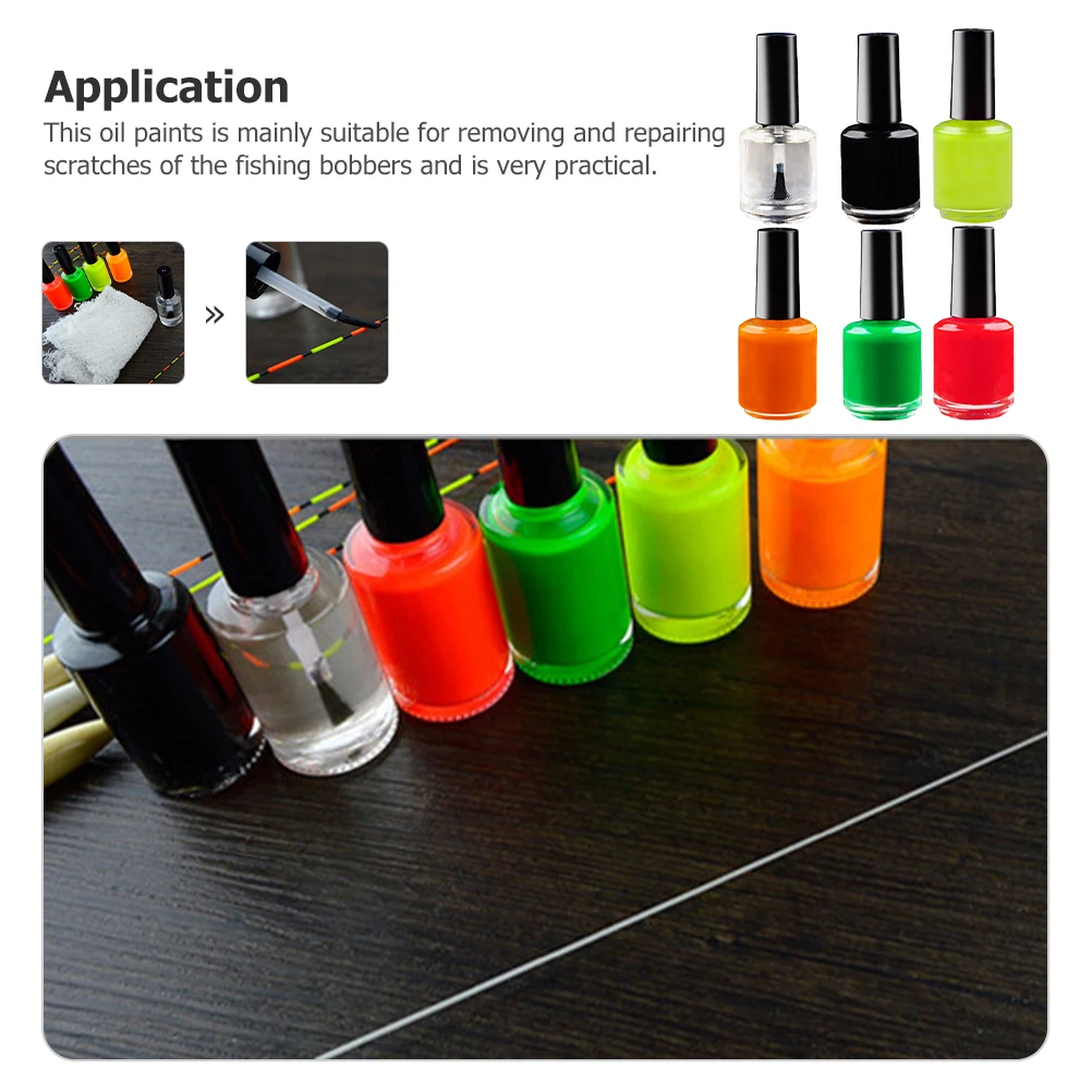 

1 Set Fishing Bobber Repair Paint High Gloss Oil Paints For Scratch Repair Fluorescent Paint Fishing Supplies Tool Durable Easy