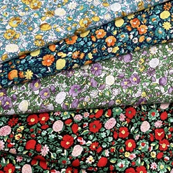 Colorful Floral Plants 100%Cotton Poplin 40S Tissun Liberty Fabric For Kids Baby Sewing Cloth Dresses Skirt DIY Handmade